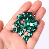 Emerald Princess Square Shape High Quality Glass Pointed Back Fancy Rhinestones WholesaleRhinestone